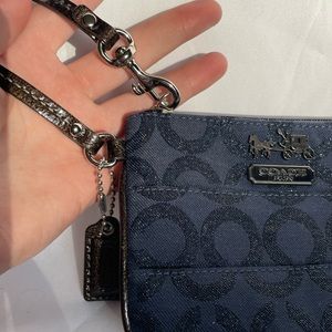 Navy Blue Coach Wristlet/Wallet